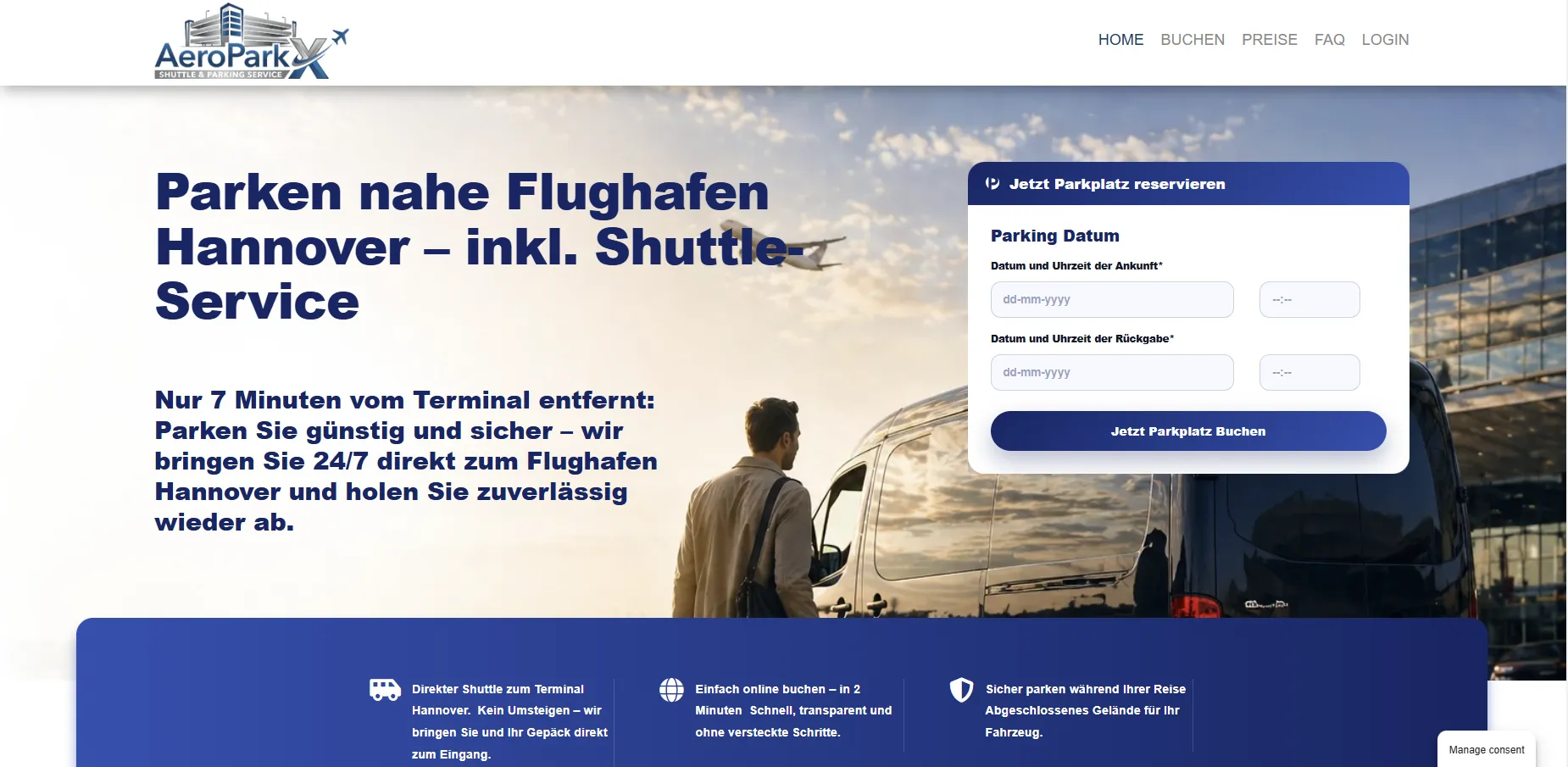 AeroParkX Hannover Flughafenparking