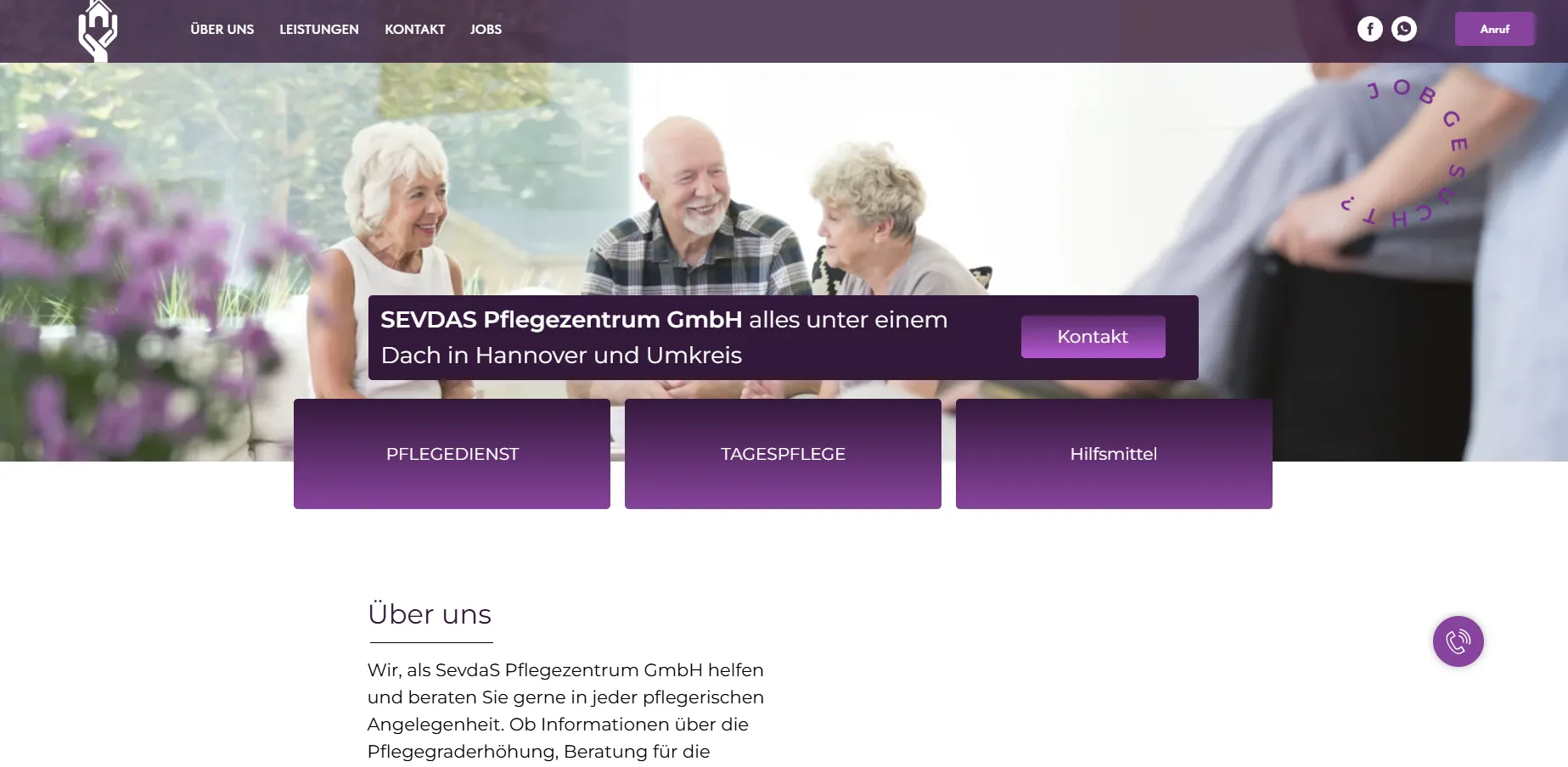Website für Sevdas Pflegezentrum Hannover